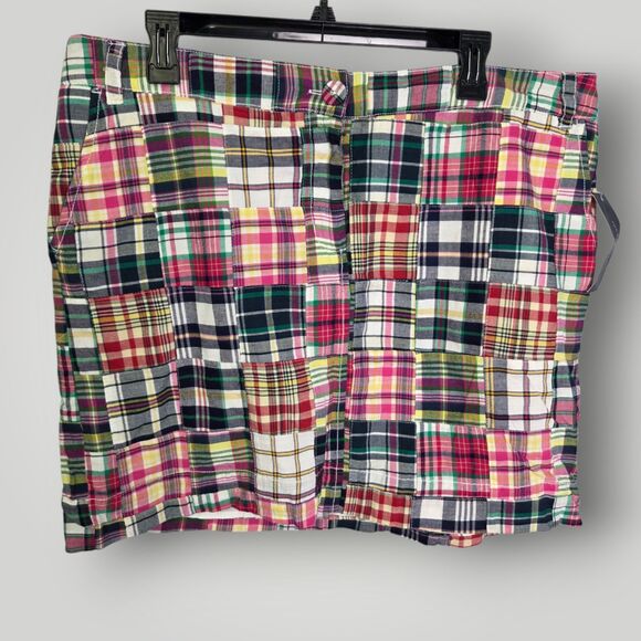 Tommy Hilfiger Madras Patchwork Plaid Skirt Multicolor Cotton Size 16 NWT - Picture 1 of 6